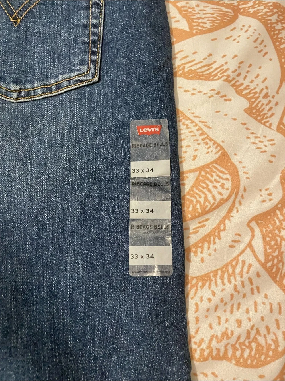 Levi's Medium Blue High-Rise Wide-Leg Jeans